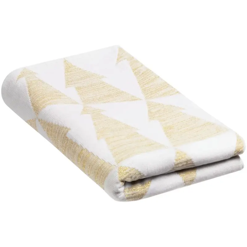 Плед &laquo;Танцующий лес&raquo;, белый с золотистым