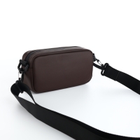 Сумка женская на молнии, TEXTURA, маленький размер, длинный ремень, цвет коричневый