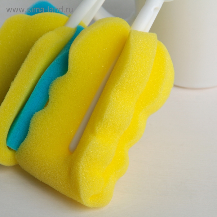 Набор ёршиков для посуды, 4 шт, цвет МИКС