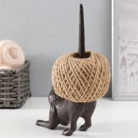 Сувенир катушка для ниток чугун "Кот" 12х21,5 см