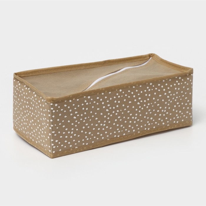 Органайзер для хранения белья Доляна Points, 8 ячеек, 28×14×10 см, цвет бежевый Органайзер для хранения белья Доляна Points, 8 ячеек, 28×14×10 см, цвет бежевый