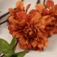 Цветы искусственные "Пеларгония карнавал" 66х7 см, оранжево-коричневый Цветы искусственные "Пеларгония карнавал" 66х7 см, оранжево-коричневый