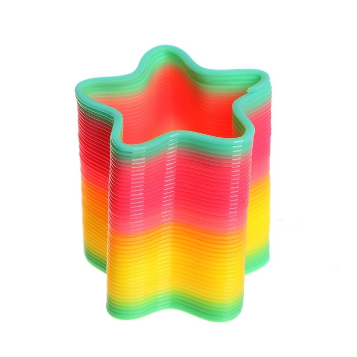 Пружинка - радуга &laquo;Смайлики&raquo;, форма звезда, d=5 см