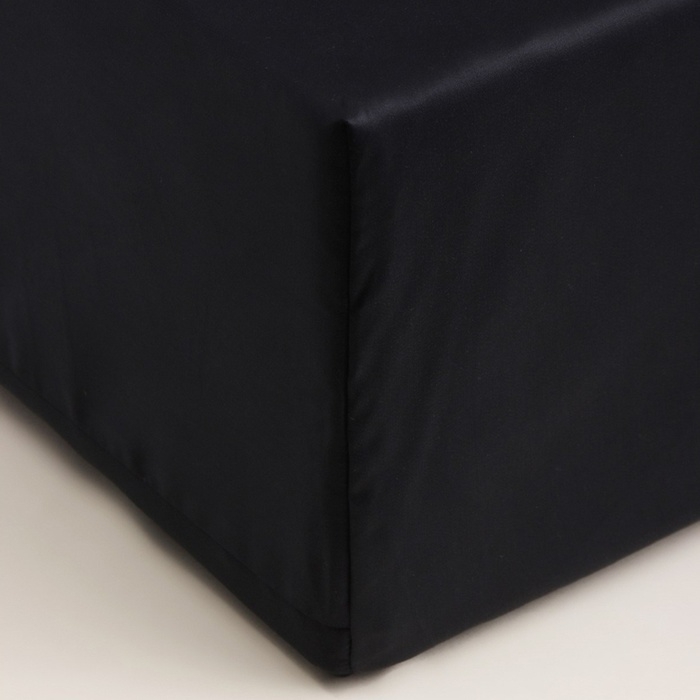 Простыня на резинке SL Home Tencel 200*200+30 см , цв. чёрный