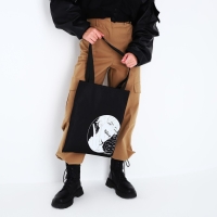 Шопер «Аниме» 35х0.5х40 см, отд без молнии, без подклада, чёрный Шопер «Аниме» 35х0.5х40 см, отд без молнии, без подклада, чёрный