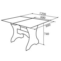 Обеденная группа КУ-19, Л 3, 1450х1050х830, Венге/Белый/Бежевый