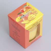 Свеча  ароматическая в стекле 5х6см, Манго