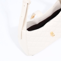 Сумка-багет на молнии, цвет белый