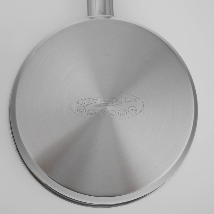 Сковорода &laquo;Общепит&raquo;, d=20 см, h=6 см, корпус 0,6 мм, дно ТРС 3,5 мм, антипригарное покрытие, индукция