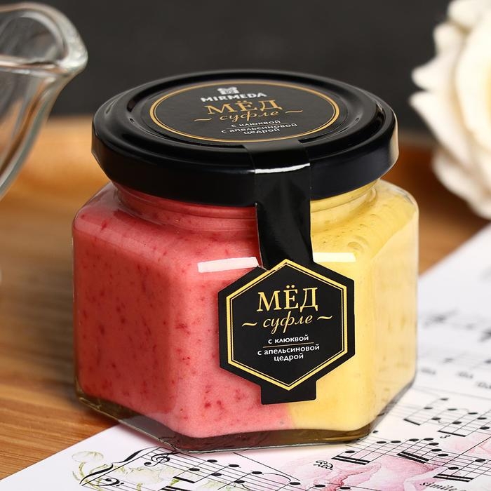 Мёд-суфле &laquo;Клюква-Апельсиновая цедра&raquo;, 180 г