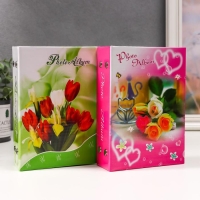 Фотоальбом на 100 фото 10х15 см "Цветы" МИКС 16,5х12,5х5 см Фотоальбом на 100 фото 10х15 см "Цветы" МИКС 16,5х12,5х5 см