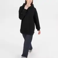 Худи оверсайз унисекс Outshine, черное, размер XL/2XL