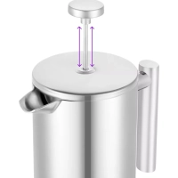 Френч-пресс 1000 мл заварочный чайник КТ-1255 Френч-пресс 1000 мл заварочный чайник КТ-1255