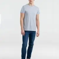 Футболка мужская приталенная Regent Fit голубой меланж, размер S Футболка мужская приталенная Regent Fit голубой меланж, размер S