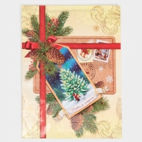 Пакет подарочный новогодний ламинированный &laquo;С Новым годом!&raquo;, L 28 х 38 х 9 см