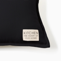 Подушка Этель, 30х50+1 см, чёрный, 100% хлопок Подушка Этель, 30х50+1 см, чёрный, 100% хлопок