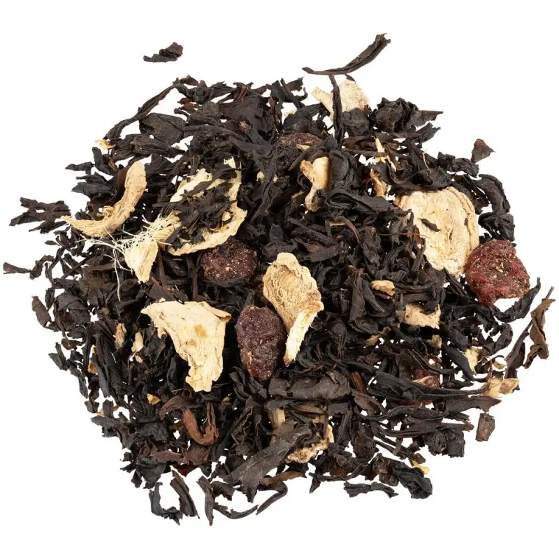 Чай &laquo;Сокочай&raquo; в зеленой декоративной банке, черный с клюквой и имбирем