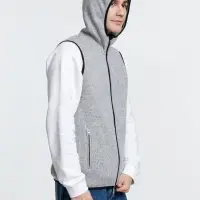 Жилет с капюшоном унисекс Gotland, серый, размер S Жилет с капюшоном унисекс Gotland, серый, размер S