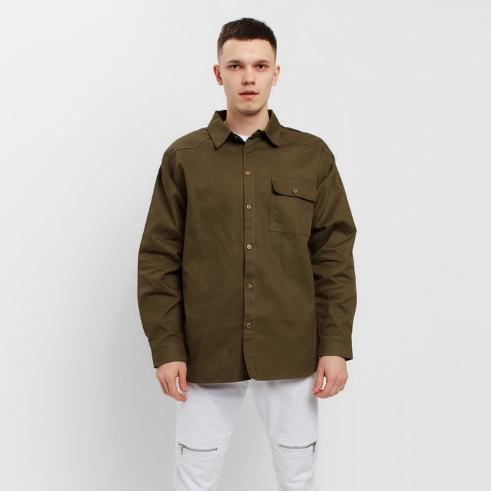 Рубашка мужская MIST oversize р.50, хаки Рубашка мужская MIST oversize р.50, хаки