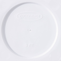 Горшок для цветов с поддоном «Камешки», 3 л, пластик, белый Горшок для цветов с поддоном «Камешки», 3 л, пластик, белый