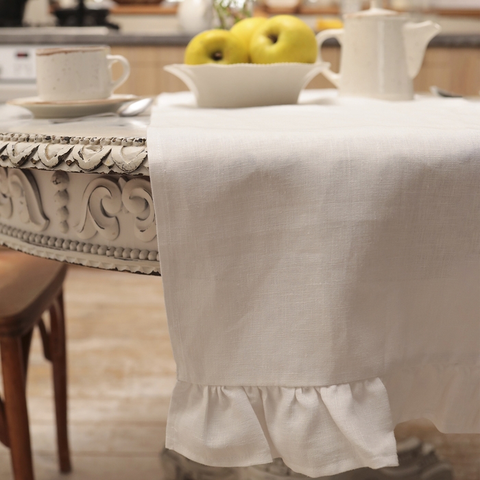 Дорожка на стол Этель Ivory 40х150 см,  100% лён 170 г/м2