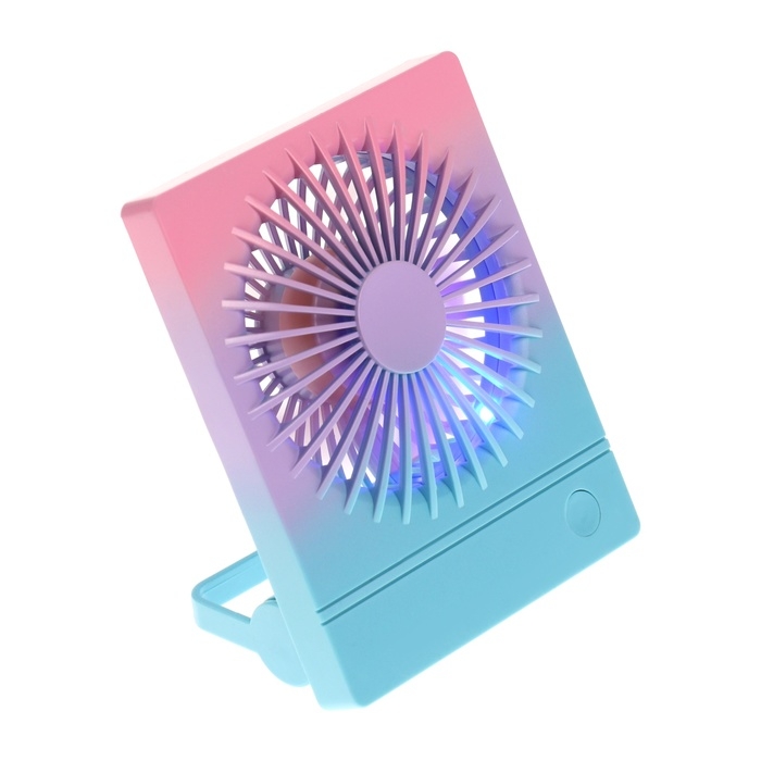Портативный вентилятор YS2202B, 500 мАч, 3 режима, вход micro-USB, провод,градиент холодный Портативный вентилятор YS2202B, 500 мАч, 3 режима, вход micro-USB, провод,градиент холодный