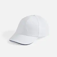 Бейсболка Buffalo, белая с темно-синим Бейсболка Buffalo, белая с темно-синим