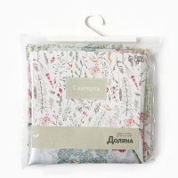 Скатерть Доляна "Летние цветы" 145х300 см, 100% п/э
