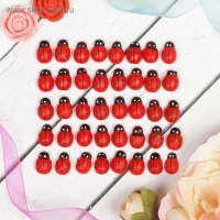 Наклейки &laquo;Божьи коровки&raquo;, красные, набор 40 шт., размер 1 шт: 1 &times; 1.2 см