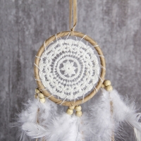 Ловец снов с кружевом "Дуновение ветра" d=8 см длина 28 см Ловец снов с кружевом "Дуновение ветра" d=8 см длина 28 см