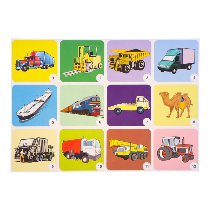 Набор плакатов Набор плакатов "Транспорт" с методическими рекомендациями, 4 плаката, А3