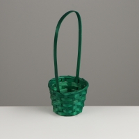 Корзина плетёная, D13 x H9.5/28см , бамбук, зеленый Корзина плетёная, D13 x H9.5/28см , бамбук, зеленый