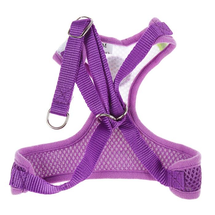 Шлейка регулируемая дышащая, светоотражающая, размер S (ОШ 14-30; ОГ 20-40 см), фиолетовая Шлейка регулируемая дышащая, светоотражающая, размер S (ОШ 14-30; ОГ 20-40 см), фиолетовая