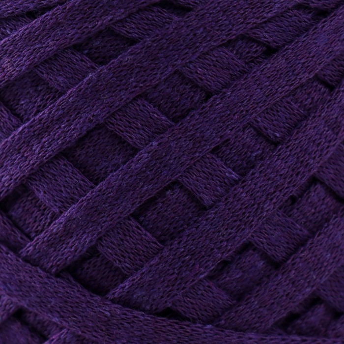 Трикотажная пряжа "Риббон" 85м/170&plusmn;5 гр (Баклажан)