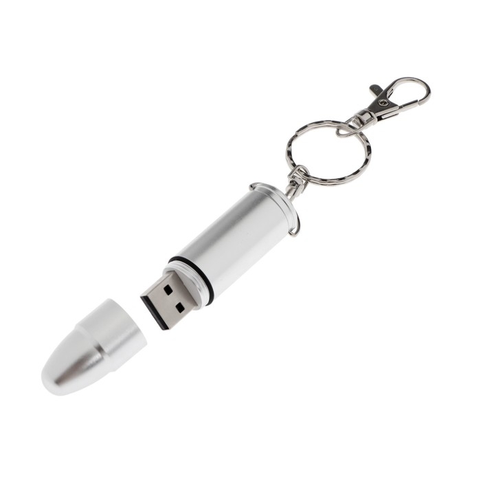 Флешка E 297 S Флешка E 297 S "пуля", 16 ГБ, USB2.0, чт до 25 Мб/с, зап до 15 Мб/с, серебристая