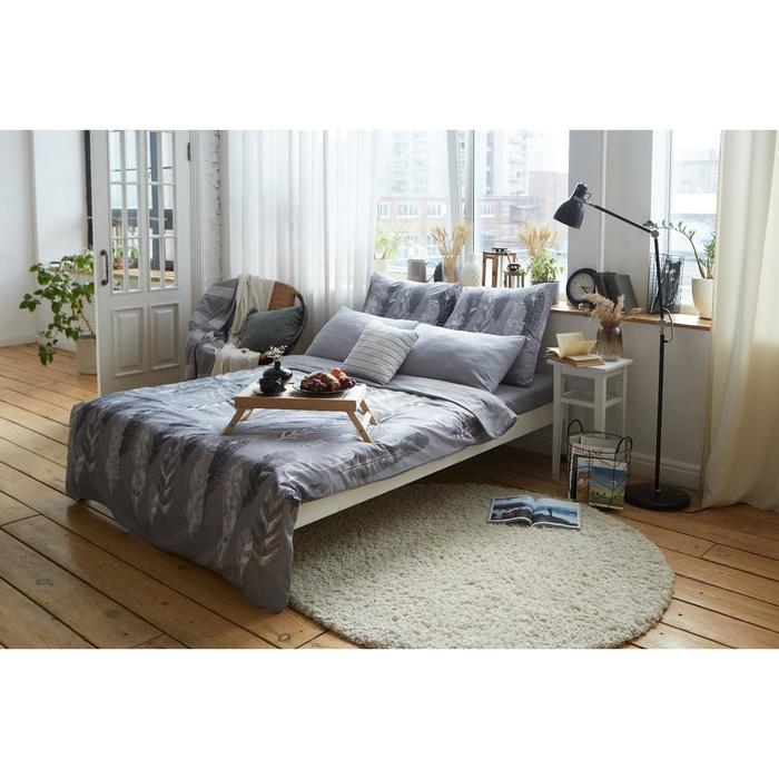 Постельное бельё Этель Евро &laquo;Перья&raquo; (вид 2) 200х217 см, 220х240 см, 70х70 см -2 шт,поплин 125 г/м2