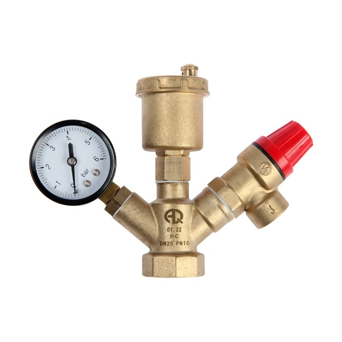 Группа безопасности AQUALINK, для котлов отопления, 1", 3 бар, компакт