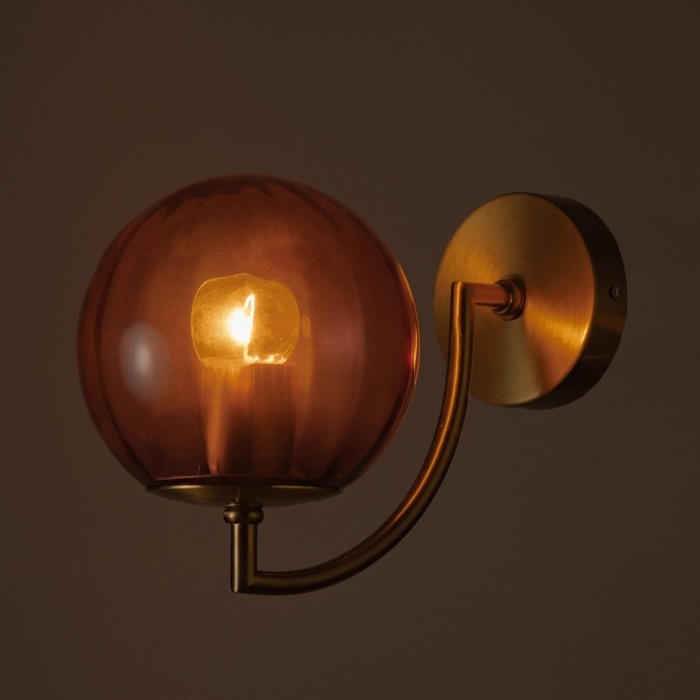 Бра "Джавиер" Е27 40Вт золото-красный 22,7х15 см