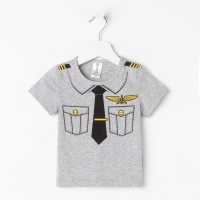 Футболка детская KAFTAN "Пилот", серый, рост 98-104 (30) Футболка детская KAFTAN "Пилот", серый, рост 98-104 (30)