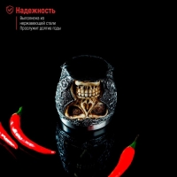 Стопка из нержавеющей стали &laquo;Череп в шлеме. Хэллоуин&raquo;, 70 мл, цвет серебряный