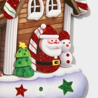 Топпер декоративный "Новогодний дом" 27,5х70 см Топпер декоративный "Новогодний дом" 27,5х70 см