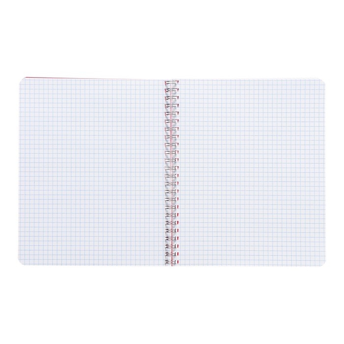 Тетрадь на гребне A5 48 листов в клетку Calligrata Красная, пластиковая обложка, блок офсет Тетрадь на гребне A5 48 листов в клетку Calligrata Красная, пластиковая обложка, блок офсет