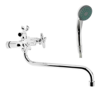 Cмеситель для ванны Accoona A87181, двухвентильный, хром Cмеситель для ванны Accoona A87181, двухвентильный, хром