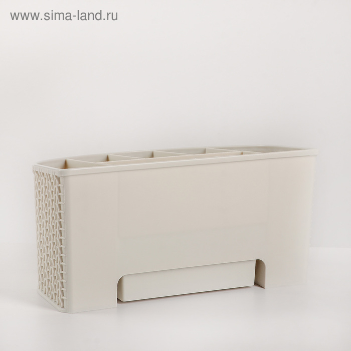 Органайзер &laquo;Вязание&raquo;, с ящиком, цвет белый ротанг