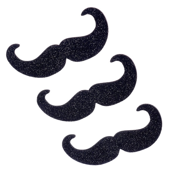 Карнавальные усы &laquo;Пуаро&raquo;, на клеевой основе, набор 3 штуки