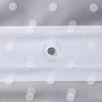 Штора для ванны Доляна &laquo;Горошек&raquo;, 180&times;180 см, EVA, цвет белый