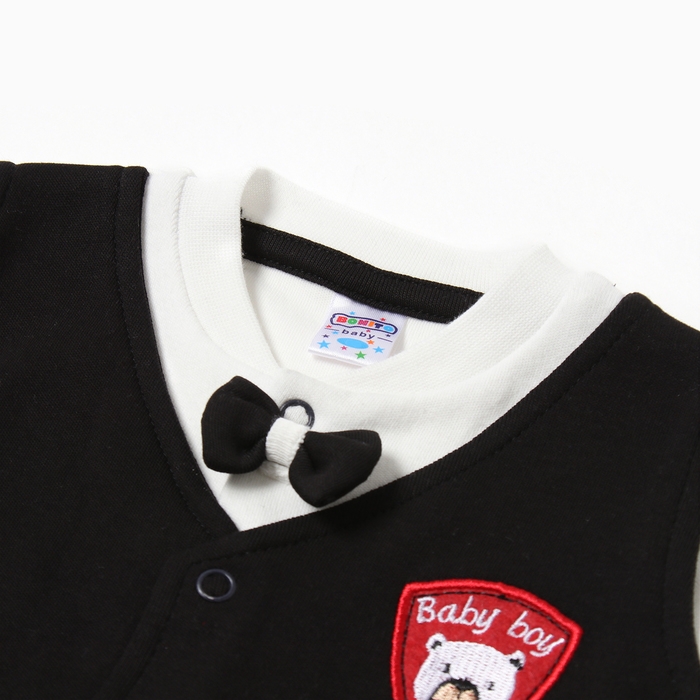 Комбинезон детский, цвет чёрный, рост 68 см