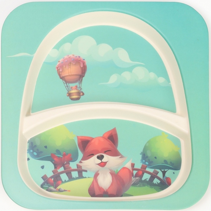 Набор бамбуковой посуды &laquo;Мельница&raquo;, 5 предметов: тарелка, миска, стакан, вилка, ложка