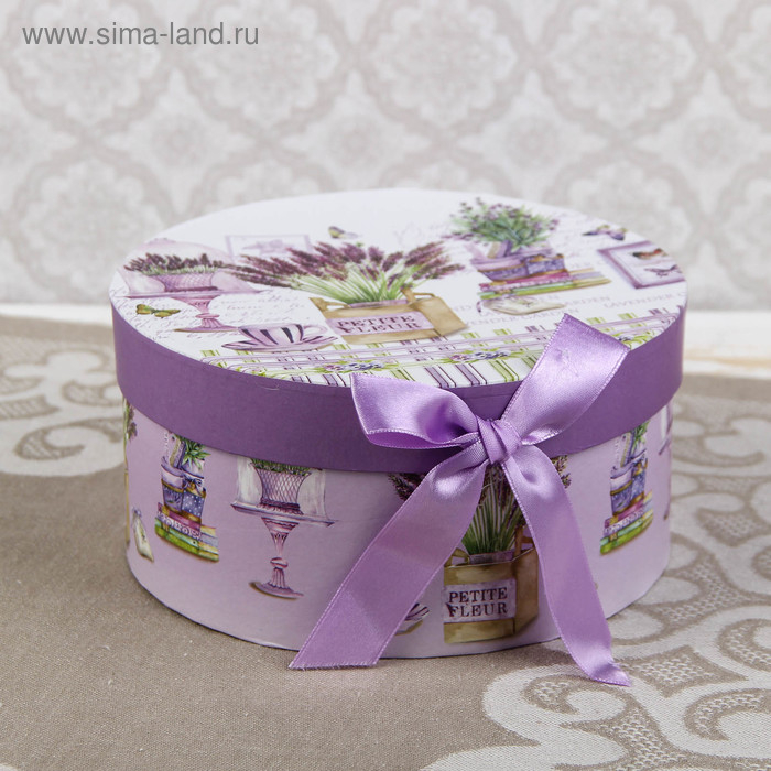 Чайная пара керамическая &laquo;Лавандовое поле&raquo;, 2 предмета: чашка 220 мл, блюдце d=15 см