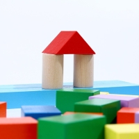 Конструктор деревянный &laquo;Строительный набор. Радужный&raquo;